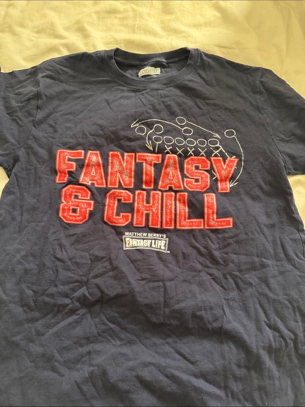 Matthew Berry Navy "Fantasy & Chill" Kids Graphic Tee